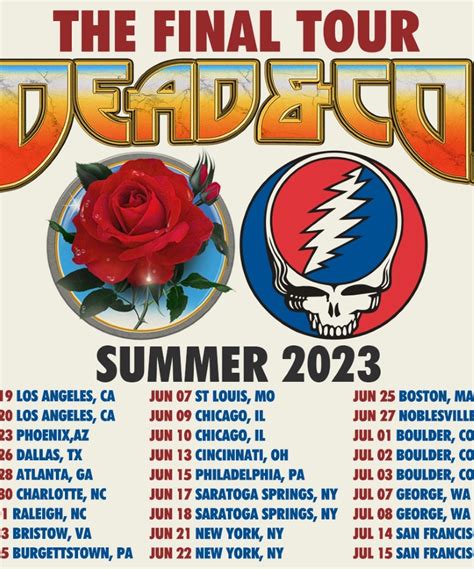 the dead tour 2023 setlist